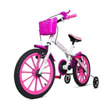 Bicicleta Bike Infantil Aro 16 Ravok Com Rodinhas 3 A 7 Anos Rosa