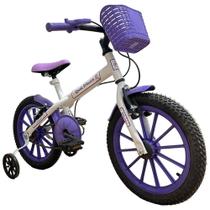 Bicicleta Bike Infantil Aro 16 Ravok Com Rodinhas 3 A 7 Anos Roxo Bicicleta Bike Infantil Aro 16 Ravok Com Rodinhas 3 A 7 Anos Roxo