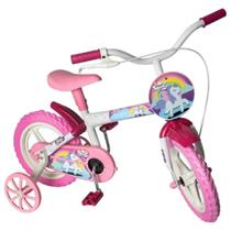Bicicleta Bike Infantil Criança 3 a 5 Anos Menina Aro 12 Magic Rainbow Colorida - Styll Baby