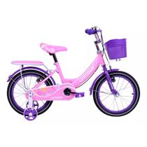 Bicicleta Bike Infantil Love Rosa Aro 16 Menina com Cesto Unitoys