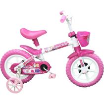 Bicicleta Bike Track Infantil Cor Rosa Com Branco Aro 12