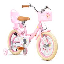 Bicicleta Bixike para Niñas 12-20 Pulgadas con Rueditas y Canasta