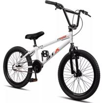 Bicicleta Bmx Aro 20 Stx V-brake Infantil Branco e Laranja