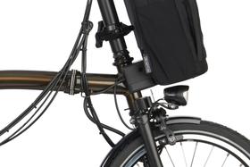 Bicicleta Brompton C Line Explore Elétrica Black High - Black Lacquer