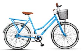 Bicicleta Caiçara Beach Brisa Aro 26 Vintage Retro AZUL
