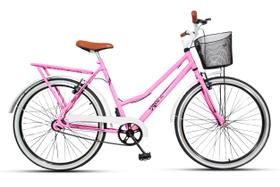 Bicicleta Caiçara Beach Brisa Aro 26 Vintage Retro Ceci Antiga ROSA