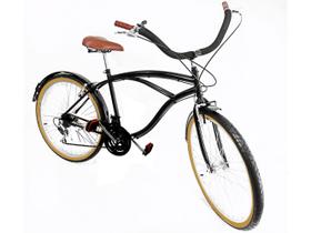 Bicicleta Caiçara masculino aro 26 Beach 18v Aero Preto