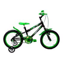 Bicicleta cairu aro 16 roda abs c-16 pto/verde bike infantil
