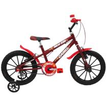 Bicicleta cairu aro 16 roda abs racer kids vermelho infatil