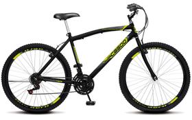 Bicicleta Cazelle CB 500, Aro 26 Comum Natural, 36 Raias, 18 Marchas, Freios V-Brake e Suporte de Guidão Down Hill Colli