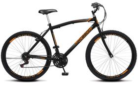 Bicicleta Cazelle CB 500, Aro 26 Comum Natural, 36 Raias, 18 Marchas, Freios V-Brake e Suporte de Guidão Down Hill Colli