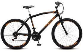 Bicicleta Cazelle CB 500, Aro 26 Comum Natural, 36 Raias, 18 Marchas, Freios V-Brake e Suporte de Guidão Down Hill Colli