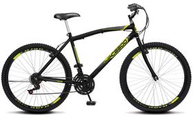 Bicicleta Cazelle CB 500, Aro 26 Comum Natural, 36 Raias, 18 Marchas, Freios V-Brake e Suporte de Guidão Down Hill Colli