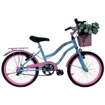Bicicleta Cissa 20 Infantil Retrô Feminina Azul Bebê / Rosa Bicicleta Cissa 20 Infantil Retrô Feminina Azul Bebê / Rosa