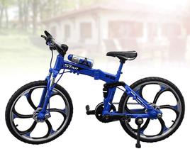Bicicleta Coleção Miniatura Metal Bike Dobrável Mountain Bike Die Cast(AZ)