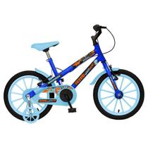 Bicicleta colli aro 16 infantil c/ rodinhas spinossauro aventuras s/m masc azul