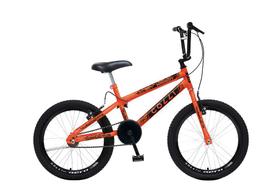 Bicicleta colli aro 20 max boy cross infantil s/m laranja neon freio v-brake 1 marcha