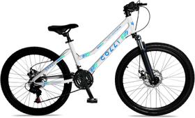 Bicicleta colli aro 24 londres suspensao 26 21v branco d Bicicleta colli aro 24 londres suspensao 26 21v branco d