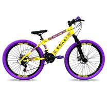 Bicicleta colli aro 26 grau f.disco 21v amarelo fosco d 250-02d