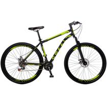 Bicicleta colli aro 29 athena freio a disco 21 marchas preto fosco/amarelo neon d Bicicleta colli aro 29 athena freio a disco 21 marchas preto fosco/amarelo neon d