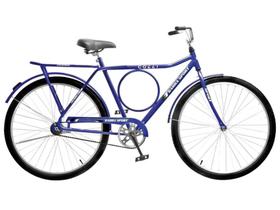 Bicicleta Colli Barra Sport Aro 26 em Ferro Com Bagageiro e Capa Corrente - Azul