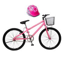 Bicicleta Colli Bike Aro 24 com Cesta + Capacete Infantil Nathor