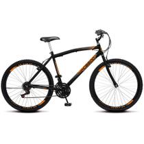 Bicicleta Colli Cazelle CB500 Aro 26 Grip Shift Quadro 18, Preto/Laranja