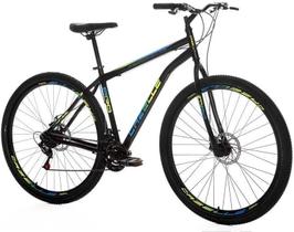 Bicicleta Colli Cazelle Roma Aro 29 Quadro 18'' Freio à disco 21M Preto Azul e Amarelo 3442-0125D