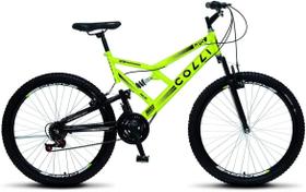 Bicicleta Colli Gps A.26 Aero Tam 19 F.V-break Dp.Susp. Full 21v - Amarelo Neon