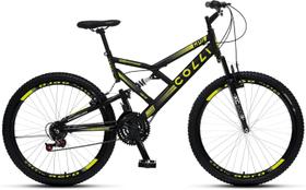 Bicicleta Colli Gps A.26 Aero Tam 19 F.V-break Dp.Susp. Full 21v - Preto com Amarelo