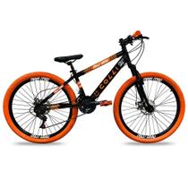 Bicicleta colli grau aro 26 freio disco 21v preto fosco d