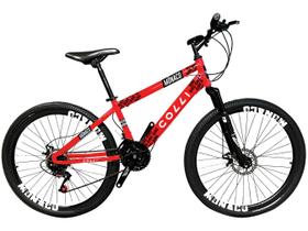 Bicicleta Colli Mônaco Aro 26 Disco 21 V Rapid Fire Cor Vermelho Tamanho do quadro 13,5 Bicicleta Colli Mônaco Aro 26 Disco 21 V Rapid Fire Cor Vermelho Tamanho do quadro 13,5