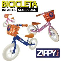 Bicicleta com Banco Ajustável e Regulagem de Passeio Andador Infantil Aro 12 Radical Zippy Toys
