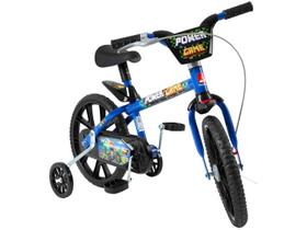 Bicicleta Com Rodinhas Infantil Aro 14 Power Game Azul - Bandeirante