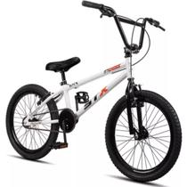 Bicicleta Cross Stx Aro 20 Infantil Freio V-brake Branco e Laranja
