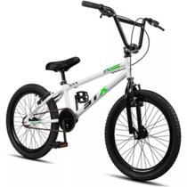 Bicicleta Cross Stx Aro 20 Infantil Freio V-brake Branco e Verde