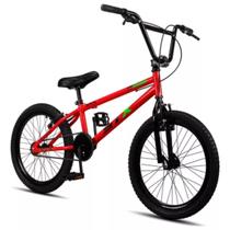 Bicicleta Cross Stx Aro 20 Infantil Freio V-brake Vermelho e Verde