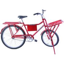 Bicicleta de Carga com Bagageiro Aro 26 cor Vermelha - Dalannio Bike