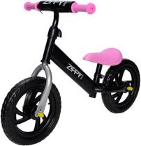 Bicicleta De Equilíbrio Aro 12 Rosa/Preto Zippy Toys