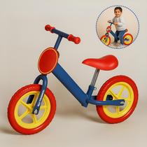 Bicicleta De Equilibrio Balance Com Freio Aro 12 Azul e Vermelha Bicicleta De Equilibrio Balance Com Freio Aro 12 Azul e Vermelha
