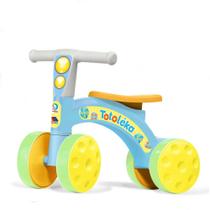 Bicicleta De Equilíbrio Infantil 4 Rodas Sem Pedal Totoleka Azul - Cardoso Toys