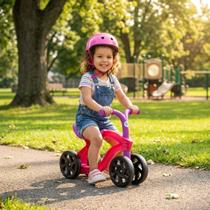 Bicicleta De Equilíbrio Infantil Futurista Sem Pedal 4 Rodas - Vermelha Cor:Rosa Bicicleta De Equilíbrio Infantil Futurista Sem Pedal 4 Rodas - Vermelha Cor:Rosa