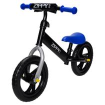 Bicicleta De Equilíbrio Infantil Preta/Azul Sem Pedal Aro 12 Banco Ajustável - Zippy Toys