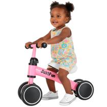 Bicicleta De Equilíbrio Infantil Sem Pedal 4 Rodas Azul, Rosa, Vermelho.