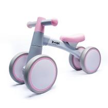 Bicicleta De Equilíbrio Infantil Sem Pedal Rosa 4 Rodas Yuupi