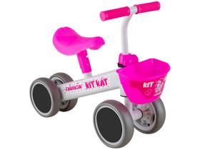 Bicicleta de Equilíbrio Infantil TK3 Track Kit Kat Branca e Pink