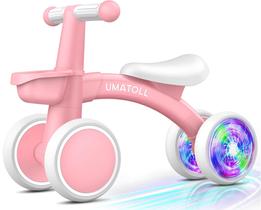 Bicicleta de Equilíbrio Infantil Umatoll Rosa com Assento Ajustável 12-24M