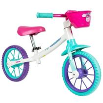 Bicicleta de Equilíbrio Menina Infantil Criança Balance Bike Cecizinha Aro 12 - Caloi