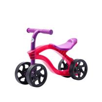 Bicicleta de Equilíbrio Rosa Infantil Sem Pedal com 4 Rodas Bicicleta de Equilíbrio Rosa Infantil Sem Pedal com 4 Rodas