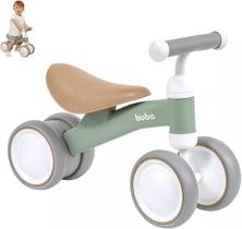 Bicicleta de Equilibrio Sem Pedal Infantil 4 rodas Buba Verde